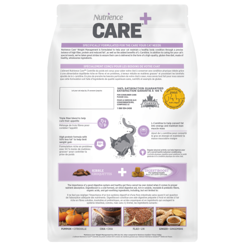 NUTRIENCE Care 5LB Weight Management 體重管理 貓糧 (C2412) (EXP: 1月/2027) NUTRIENCE Care 5LB Weight Management 體重管理 貓糧 (C2412) (EXP: 1月/2027)